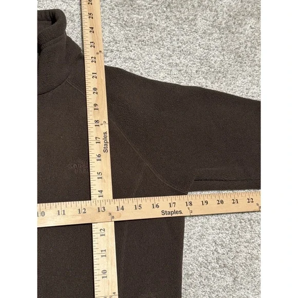 North Face Jacket Womens Small Brown Fleece Full Zip Up Sweater Coat Outdoors - Picture 8 of 10